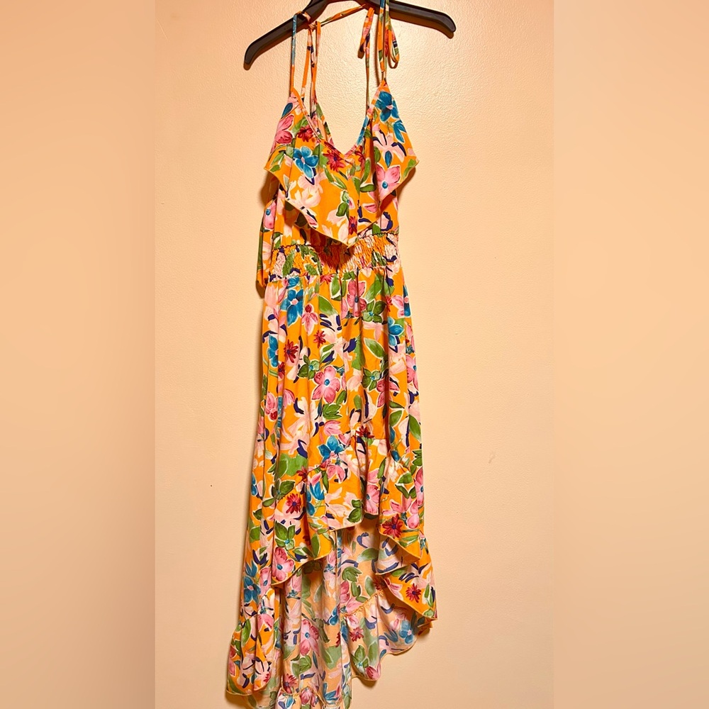 Floral Yellow Maxi Dress